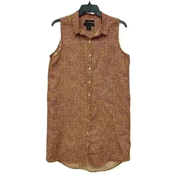 Tahari button down 100% Linen, flowy, COMFY summer shirt dress. Sz Medium - Picture 1 of 7